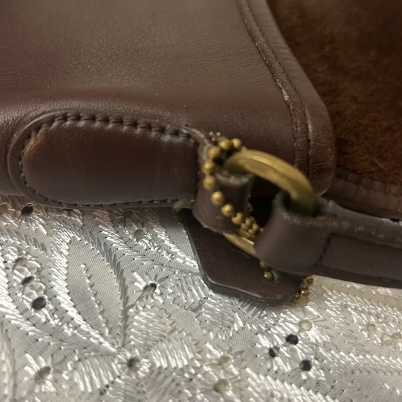 Vintage Coach #9076 Brown Leather Messenger Bag with Adjustable Strap - Picture 10 of 12